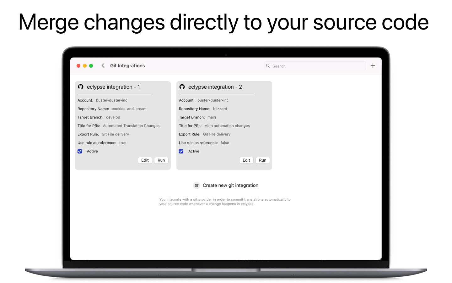 Merge changes directly to your source code